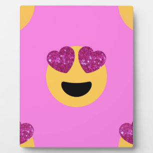 Placa Expositora emoji del ojo del corazón