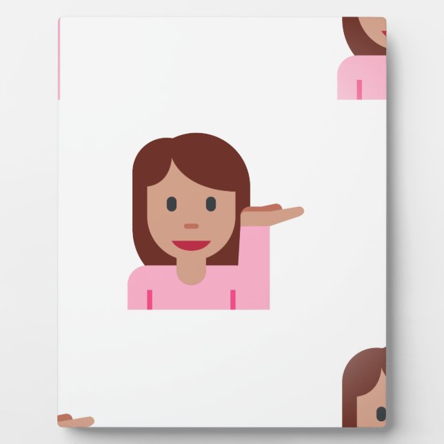 Placa Expositora emoji femenina (Frente)
