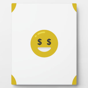 Placa Expositora emoji ocular de dinero