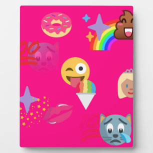 Placa Expositora emoji rosa caliente