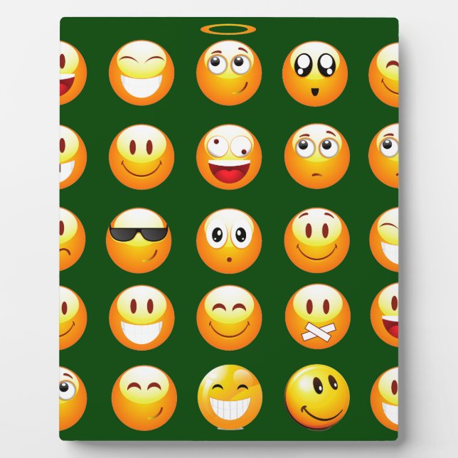 Placa Expositora emoji verde oscuro (Frente)
