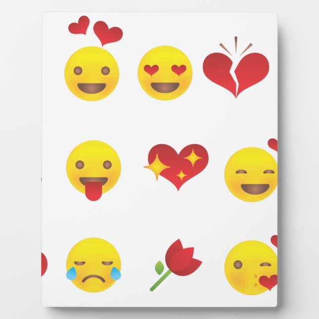 Placa Expositora Emojis de San Valentín (Frente)