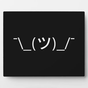 Placa Expositora Emoticon de arbusto ¯\_(ツ)_/ Ø Kaomoji japonés