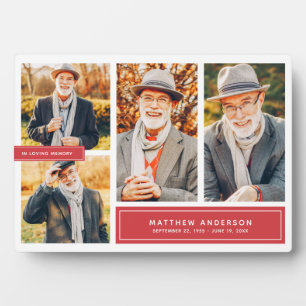 Placa Expositora En la memoria amorosa de color moderno multifoto