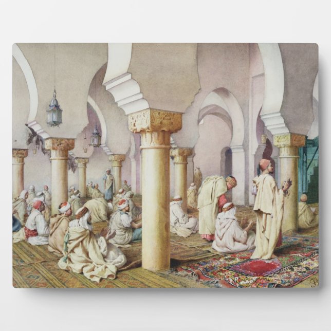 Placa Expositora En la oración en la mezquita, 1884 (Frente)