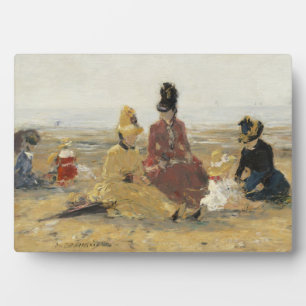 Placa Expositora En la playa, Trouville   1887