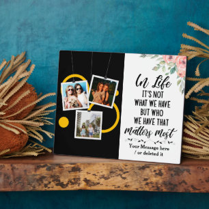 Placa Expositora En la vida no es lo que tenemos sino lo que tenemo