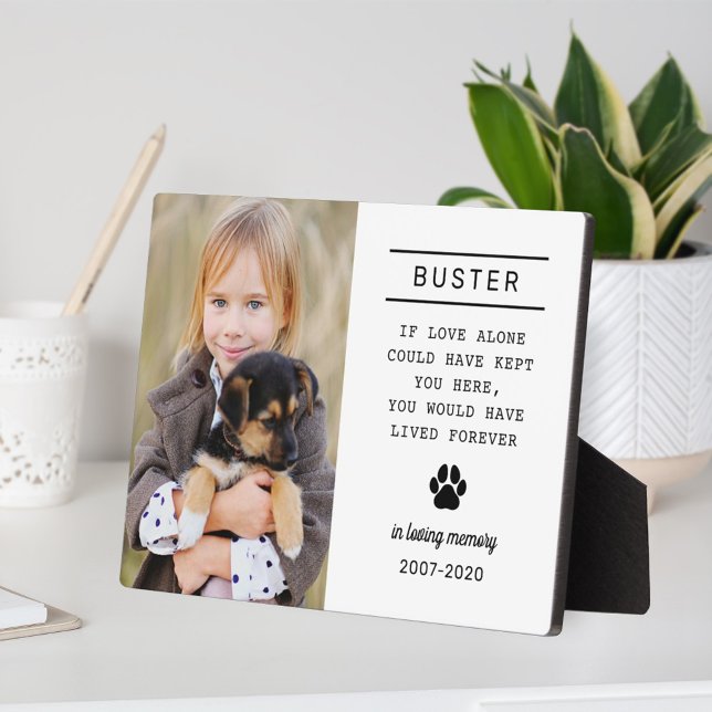 Placa Expositora En Memoria Amada Foto de Perro Blanca (Subido por el creador)