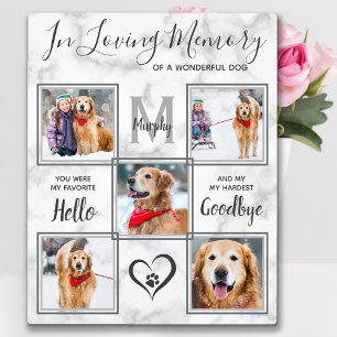 Placa Expositora En Memoria Amorosa Memorial de Mascota Perro 5 Col