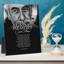 Placa Expositora En Memoria Amorosa Texto Personalizado y Memorial