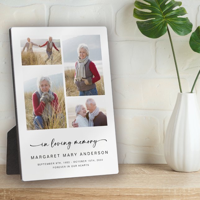 Placa Expositora En Memoria | Cuatro Fotos Funeral Pésame (Subido por el creador)