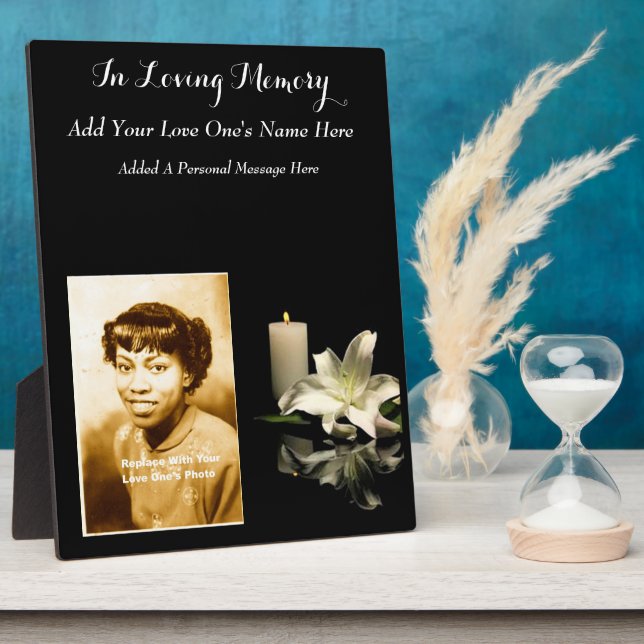 Placa Expositora En Memoria De (Lado)