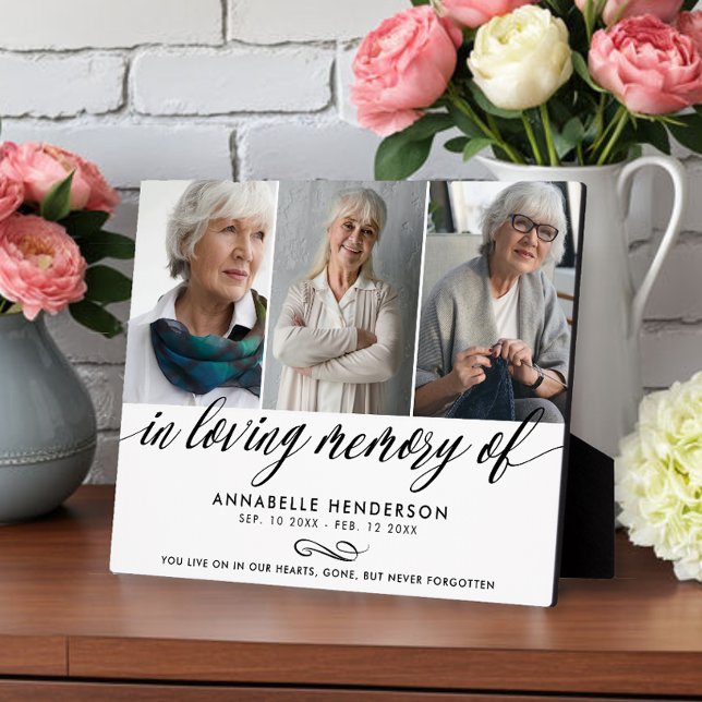 Placa Expositora En Memoria De Collage De Fotos Conmemorativo (Subido por el creador)