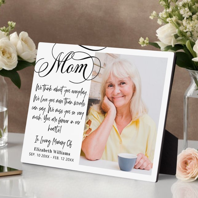 Placa Expositora En Memoria de Mamá Foto Poema (Subido por el creador)