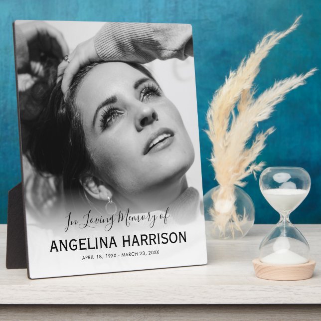 Placa Expositora En Memoria | Foto conmemorativa (Lado)