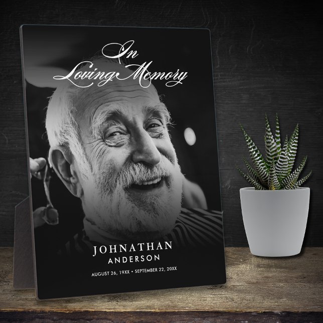 Placa Expositora En Memoria Foto Letra Elegante Mesa (Subido por el creador)