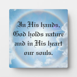 Placa Expositora En sus manos