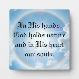 Placa Expositora En sus manos