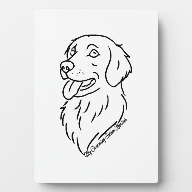 Placa Expositora Encantador Golden Retriever (Frente)