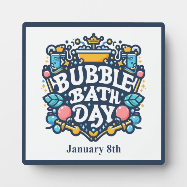 Placa Expositora Ene 8 - Día del Baño de Burbujas (Frente)