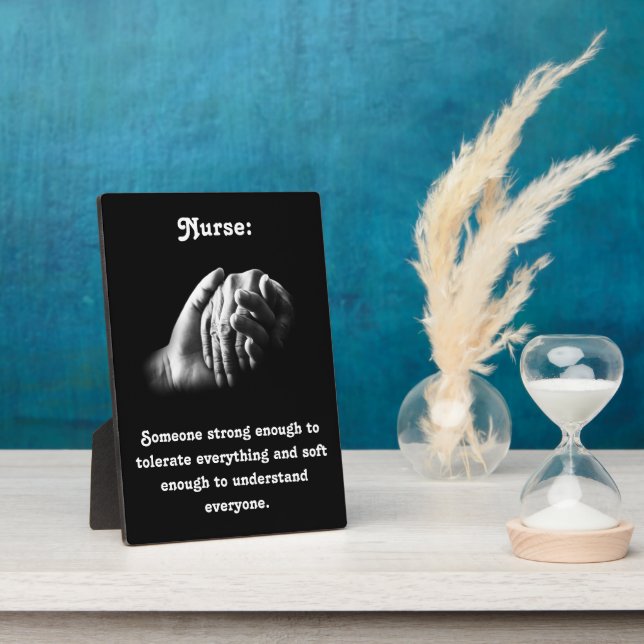 Placa Expositora Enfermera con presupuesto poderoso (Lado)