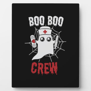 Placa Expositora Enfermera de Halloween Boo Boo Crew Cumpleaños