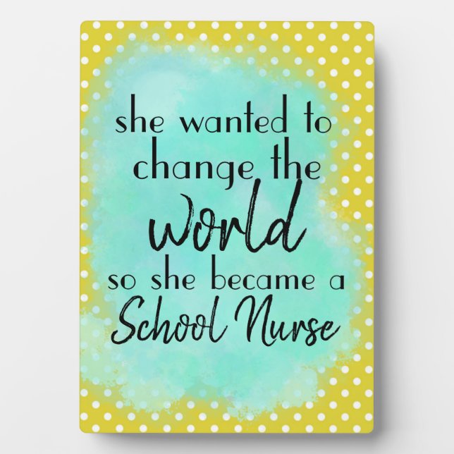 Placa Expositora Enfermera para estudiantes; moda y cadera (Frente)