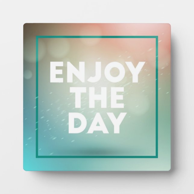 Placa Expositora Enjoy The Day (Frente)