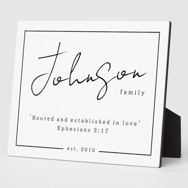 Placa Expositora Enraizada y establecida en el amor Efesianos 3:17  (Lado)