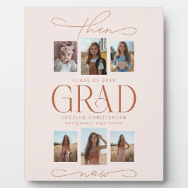 Placa Expositora Entonces y ahora Collage de fotos de graduación Ke