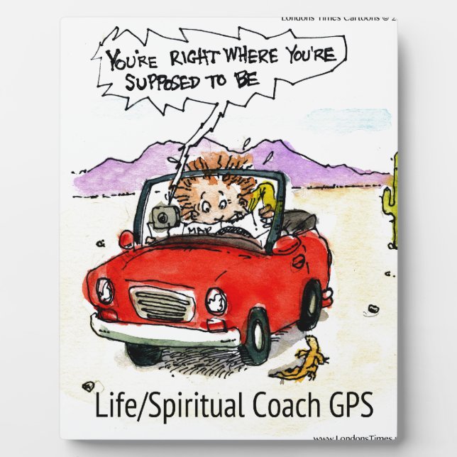 Placa Expositora Entrenador de Vida GPS (Frente)