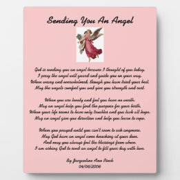 Placa Expositora Enviándote Un Ángel Plaque