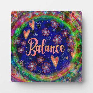 Placa Expositora Equilibrio Inspirador Bonito Inespiritualidad Flor