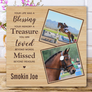 Placa Expositora Equine Keepsake Memorial de los Caballos