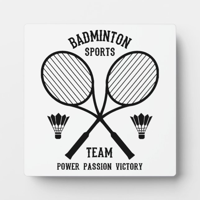 Placa Expositora Equipo de deportes de bádminton (Frente)