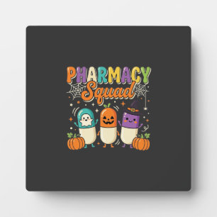Placa Expositora Equipo de Farmacia Diseño de Pastillas Fantasmales
