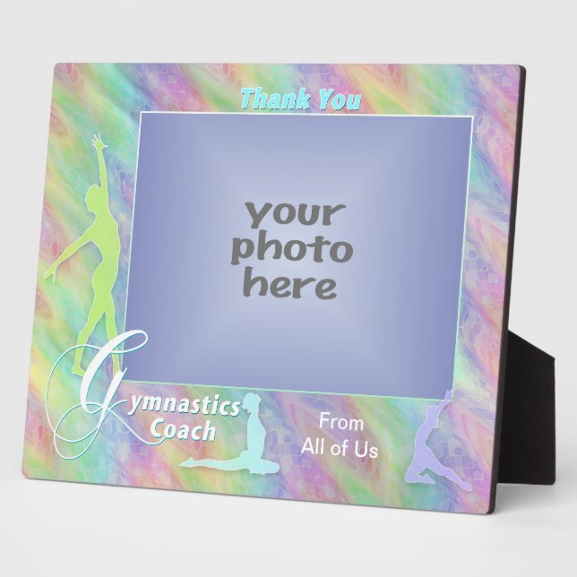 Placa Expositora Equipo Gracias Por Entrenador De Gimnasia (Lado)