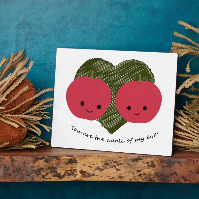 Placa Expositora Eres la Apple de mi ojo (Lado)