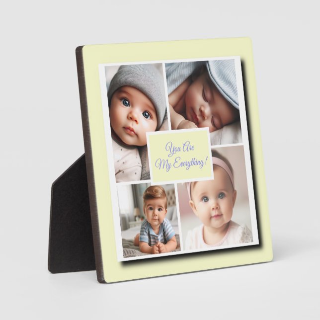 Placa Expositora Eres mi Collage de fotos de todo en amarillo (Anverso)