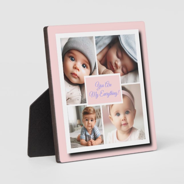 Placa Expositora Eres mi Collage de fotos de todo en rosa (Anverso)