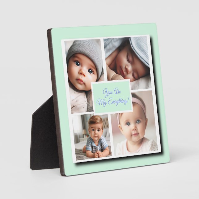 Placa Expositora Eres mi Collage de fotos de todo en verde (Anverso)