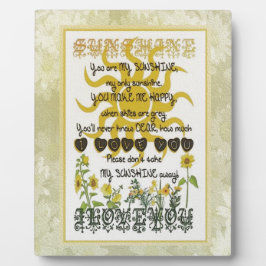 Placa Expositora Eres mi sol