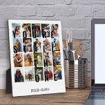 Placa Expositora Eres todavía el elegido Foto de aniversario modern<br><div class="desc">Regalo de foto de aniversario de bodas para tu pareja. El diseño presenta una impresión de gran tamaño que dice "Eres todavía el uno", que se muestra como una superposición en tus imágenes. La plantilla de la foto está configurada para que agregues 20 de tus fotos favoritas, todas las cuales...</div>