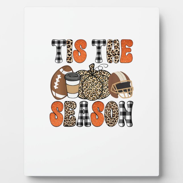 Placa Expositora Es Gracioso El Fútbol De Temporada De La Calabaza  (Frente)