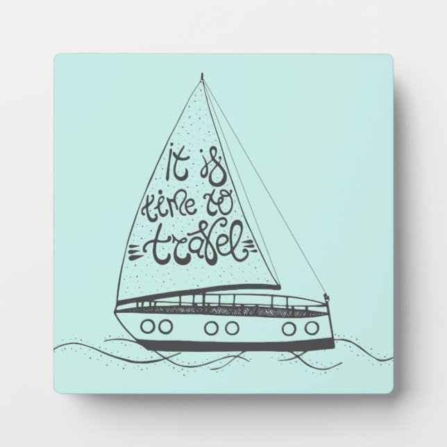 Placa Expositora Es Hora De Viajar (Frente)