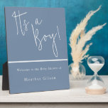 Placa Expositora Es la entrada de bienvenida de Baby Shower de un n<br><div class="desc">Es un niño Dusty azul Baby Shower bienvenida Rótulo de la placa de bienvenida Ver colección coincidente en Nest Store Muchas gracias</div>