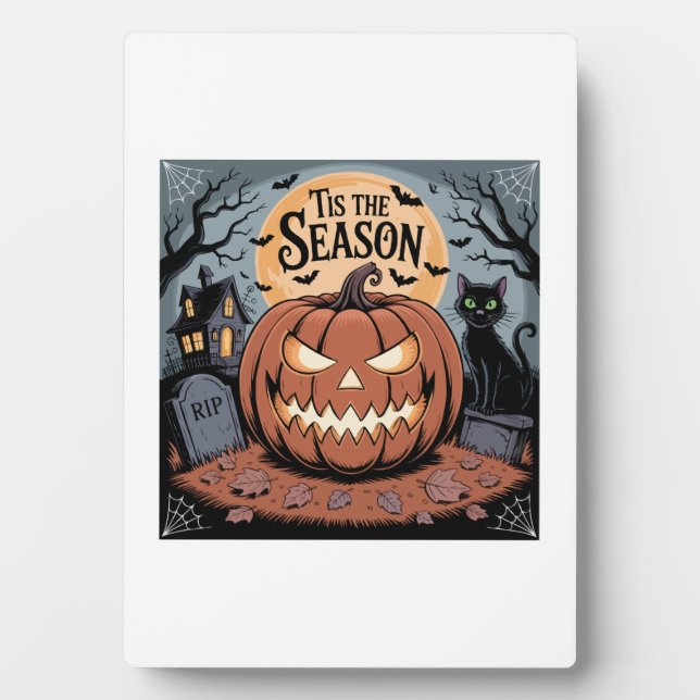 Placa Expositora Es la Temporada de Halloween (Frente)