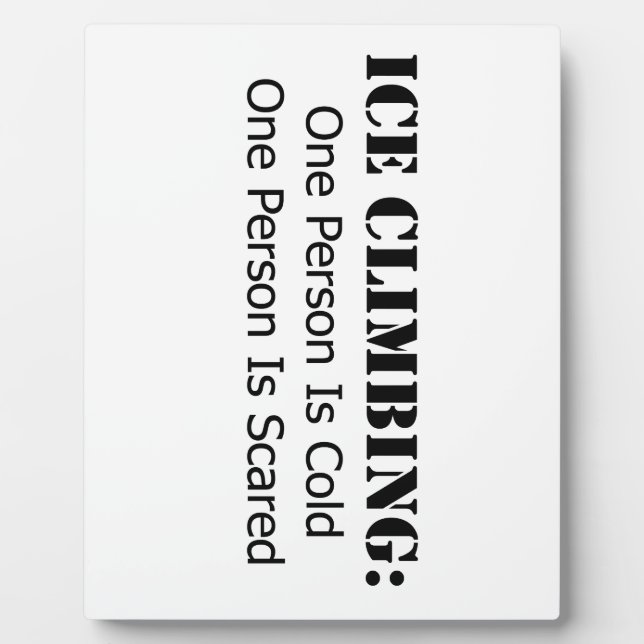 Placa Expositora Escalada de hielo - Frío, asustado (Frente)