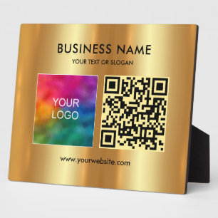 Placa Expositora Escaneado de la plantilla de código QR del logotip