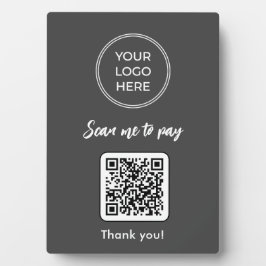 Placa Expositora Escanear para pagar Rótulo de código QR para empre